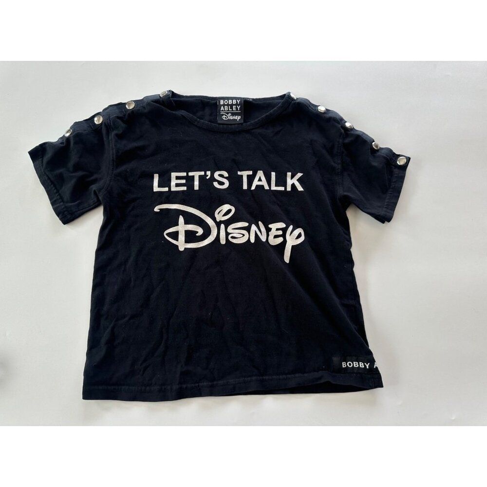Bobby Abley Disney "Let's Talk Disney" Black Tee XS/6